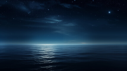 Fototapeta premium Beautiful night calm sea background picture 