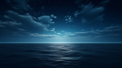Beautiful night calm sea background picture
