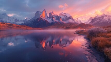 Mountain Reflection in a Serene Lake