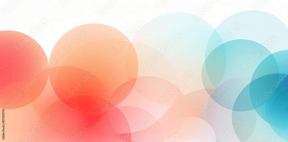 Wall mural circle background with blue and pink circles on a isolated background