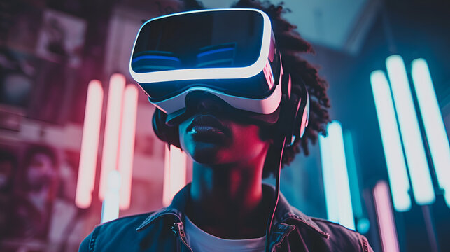realidad virtual imaginacion y entretenimiento tecnologico futurista
