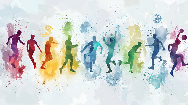 deportistas practicando diferentes deportes para los juegos olimpicos para las olimpiadas vida saludable movimiento del cuerpo