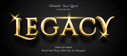 Gold 3D Text Effect - Legacy Word Theme.