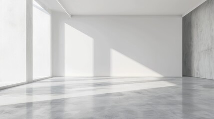 Fototapeta premium Clean white space with a large empty area and a smooth background.