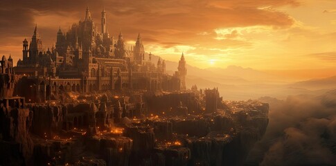 Obraz premium inspiring background pictures of a fantasy castle in the sky