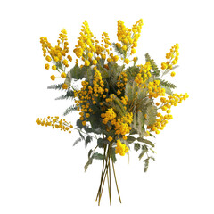 Fototapeta premium Composition of orchid flowers with creative arrangement on a transparent background. Pink and yellow tropical plants arranged artistically. Emphasizing nature and holiday theme. 