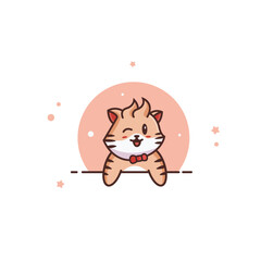 Orange Cat Mascott
cute looking mascott
- editable color
- editable vector