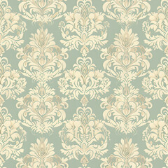 Seamless vintage wallpaper, ornate floral, muted pastels, subtle textures, timeless and elegant.