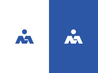 M and Man Logo design 