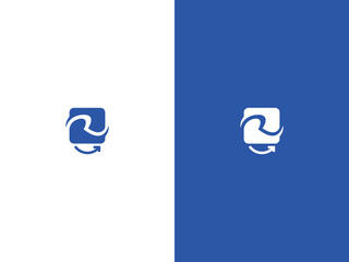initial R logo and icon design