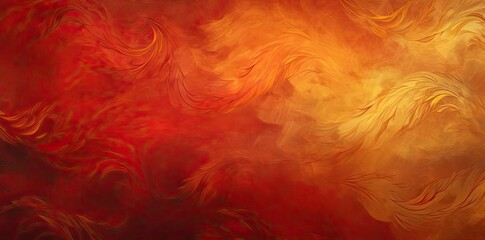 red and gold background with a lot of smoke