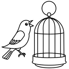 Fototapeta premium Adorable pets animal for coloring pages