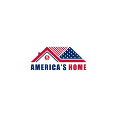 american home  flag and logo