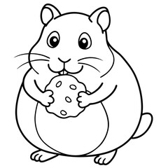 Fototapeta premium Adorable pets animal for coloring pages