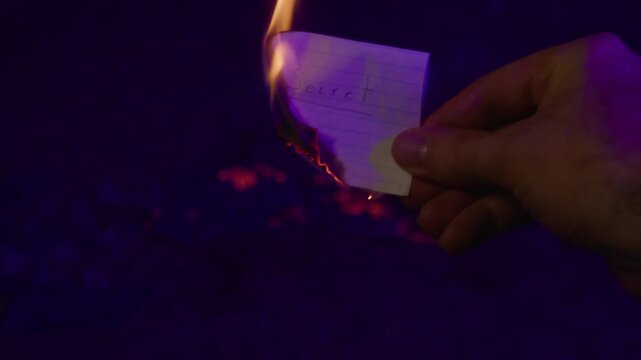 Burning a secret note