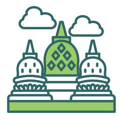 Naklejka premium Borobudur Icon