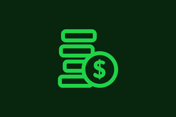 coins vector illustration in flat design