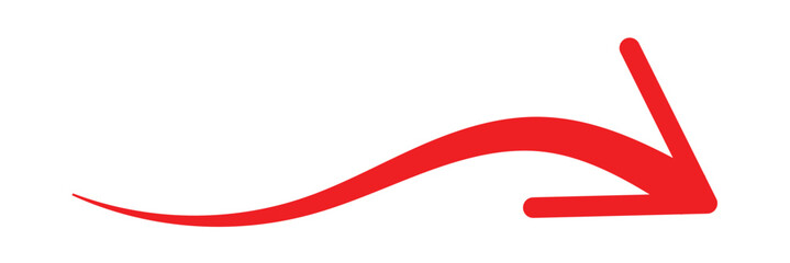 Wave Arrow Left Down Wavy Curve Curvy Point Pointer Path Navigation Icon Black White Shape Vector Clipart Graphic Illustration Artwork Sign Symbol