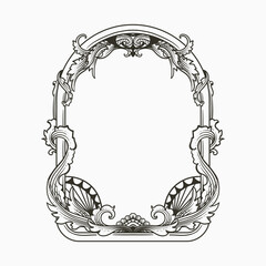 Vintage baroque frame with floral ornament
