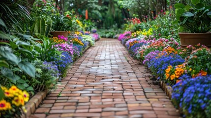 Trend of vertical gardening with flowering vines and climbers