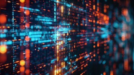 A computer screen with a lot of numbers and letters on it. Generate AI image