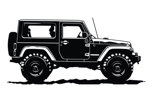 Off road vehicle silhouette vector