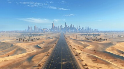 Urban road asphalt pavement and  architecture