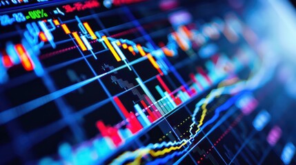 Stock market or forex trading graph in futuristic concept suitable for financial investment or Economic trends business idea and all art work design. Abstract finance background