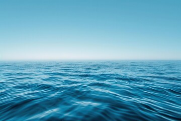 Obraz premium aquatic serenity tranquil sea water surface cut out endless blue horizon abstract photo