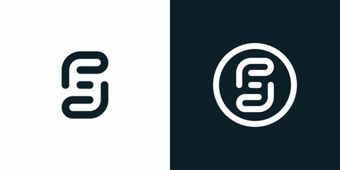 Vector logo design of initial S letter technology connection line with modern, simple, clean and abstract style.