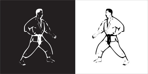  IIlustration Vector graphics of martial art icon