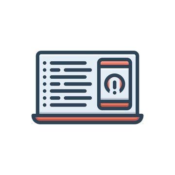 recommend clip art: Color illustration icon for code issue