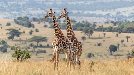 Obraz premium Giraffe in Serengeti National Park, Tanzania, Africa