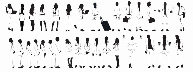 business set silhouette