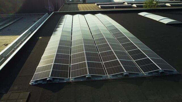 Multiple solar panels on a roof p4