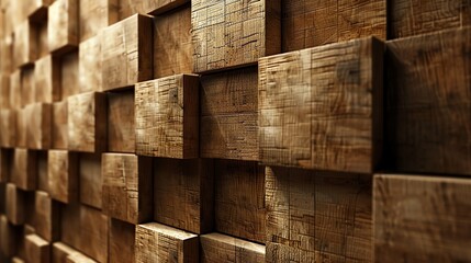a wooden wall made from wood, in the style of synthetic cubism, ferrania p30, thx sound, soft, dream-like quality, exacting precision, naturecore, dau al set 16:9