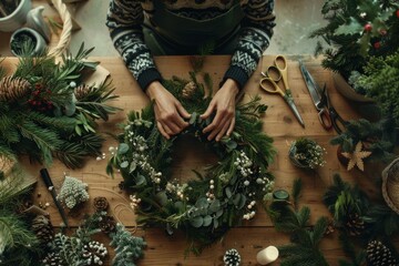 Delve into the creative world of handcrafting a festive wreath using seasonal greenery and unique decorations, a process that brings holiday cheer and a touch of artisanal charm to your decor