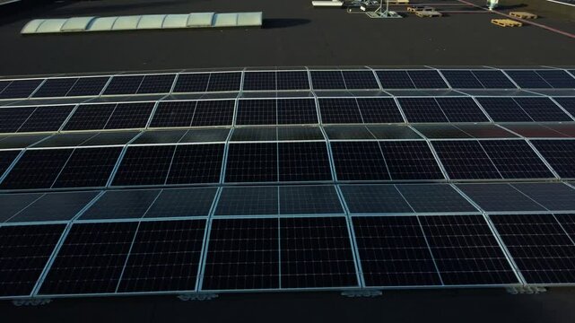 Multiple solar panels on a roof p1