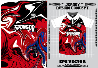 Fototapeta premium Fabric textile for Sport t-shirt ,Soccer jersey mockup for football club. uniform front view.