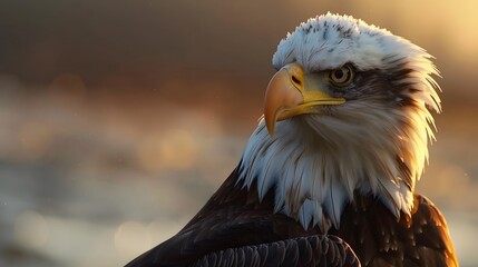 Fototapeta premium Bald eagle front. 
