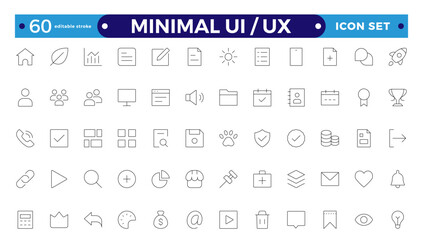 Best collection of ui ux icon set, user interface icon set collection.Basic User Interface Essential Set.Line Outline Icons. For App, Web, Print. Editable stroke outline icon.