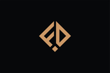 letter FD arrow icon direction logo, letter FD compass icon travel logo, letter FD triangle logo design vector design template