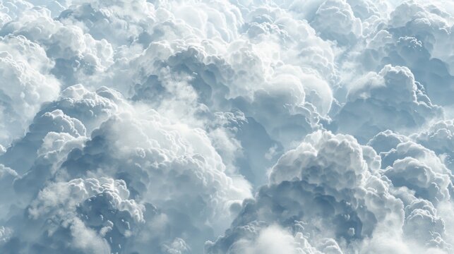 Whimsical Cloudscape. Texture of a high detailed cloud formation in Photoshop on a plain background