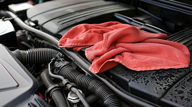 Wipe the car engine, poen