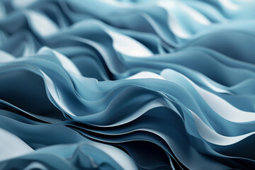 Obraz premium The image is a blue wave with a lot of detail and texture. The blue color gives a sense of calmness and serenity, while the intricate details of the wave create a sense of movement and energy