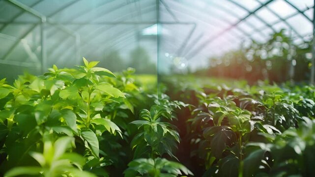 A before and after image of a greenhouse with manual shading versus one with automated shading showcasing the increased crop yield and reduced labor costs with the automated system.