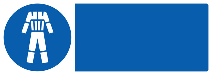 ISO mandatory safety signs_wear high-visibility clothing your custom message here landscape size 1/2 a4,a3,a2,a1