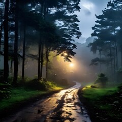 morning in the forest