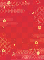  A beautiful background with Japanese patterns.