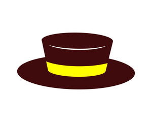 シルクハット（トップハット）のシンプルなイラスト